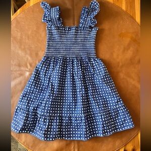 Hill House Home The Women's Elizabeth Nap Dress, Blue Basketweave Cotton Size s